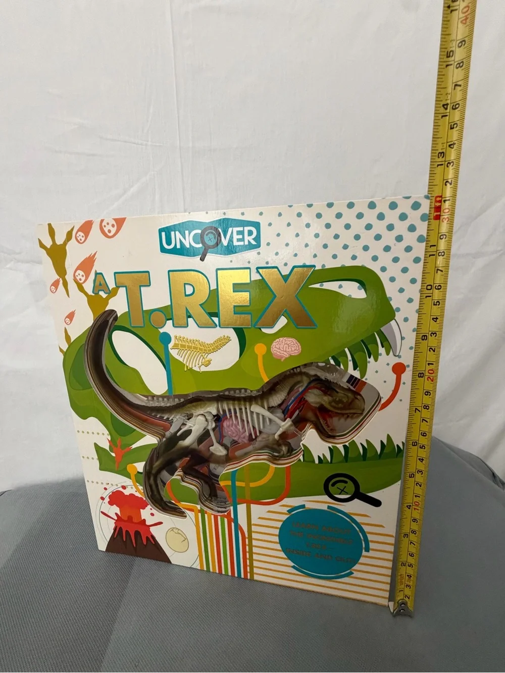 Uncover A T. Rex Book with 3D Model Silver Dolphin (F237)